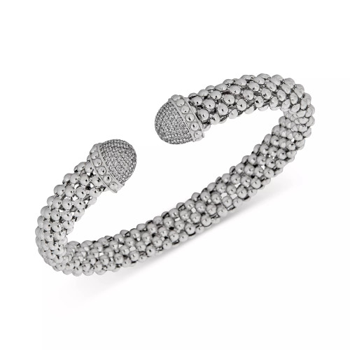 Diamond Mesh Cuff Bracelet (1/2 ct. t.w.) in Sterling Silver or 14k Gold-Plated Sterling Silver