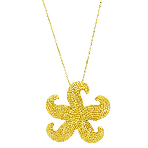 Starfish Beaded Slide 18" Pendant Necklace in 14k Gold, Created for Macy's