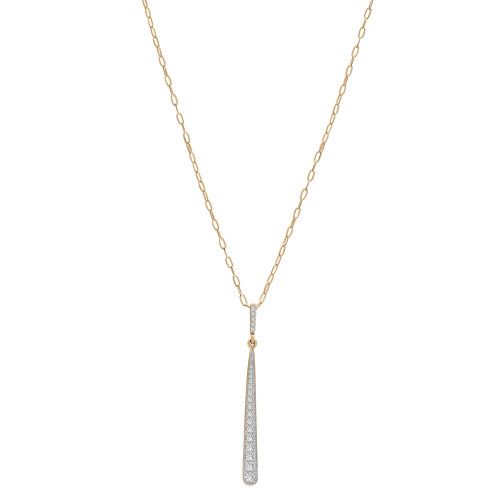 Diamond Graduated 18" Pendant Necklace (1/3 ct. t.w.) in 10k Gold, Created for Macy's