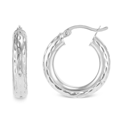 Textured Tube Small Hoop Earrings, 20mm, Created for Macy's