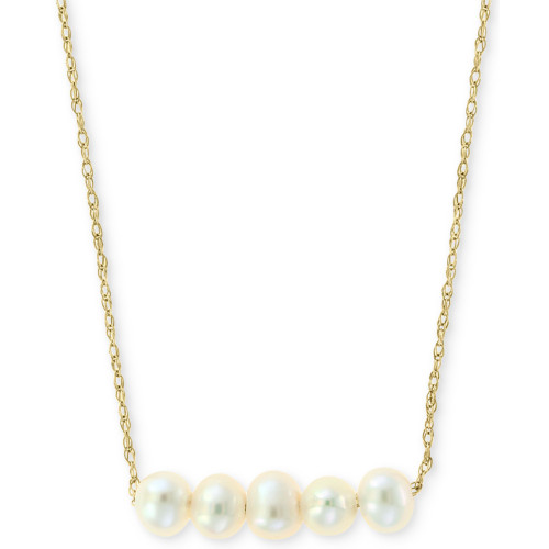 EFFY® Cultured Freshwater Pearl (3-1/2mm) Collar Necklace in 14k Gold, 16" + 2" extender