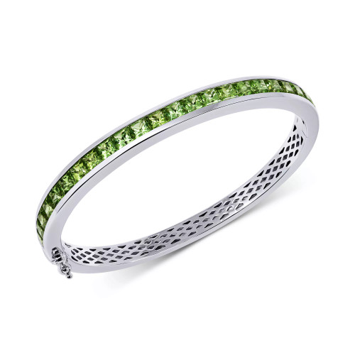 Gemstone Bangle Bracelet (8 ct. t.w.) in Sterling Silver