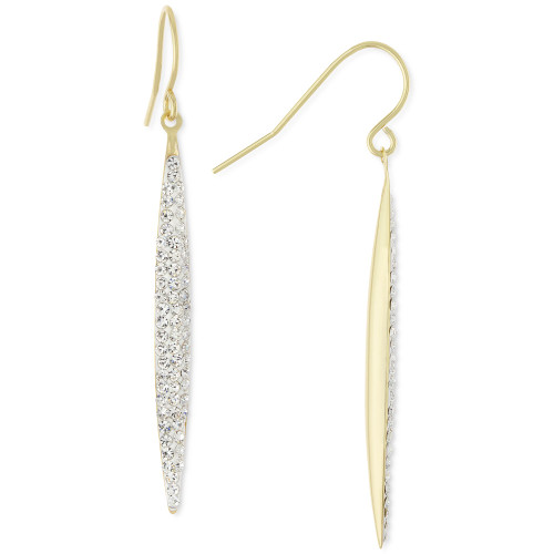 Crystal Pavé Drop Earrings in 14k Gold-Plated Sterling Silver, Created for Macy's
