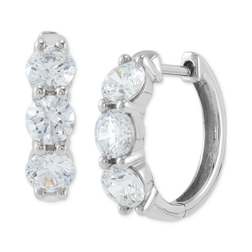 Lab Grown Diamond Small Hoop Earrings (2-3/8 ct. t.w.) in 14k White Gold