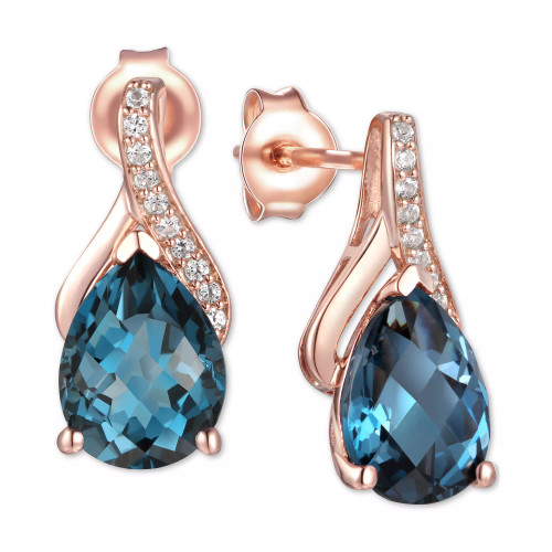 Amethyst (2-1/10 ct. t.w.) & Diamond Accent Drop Earrings in 14k Gold (Also Available in Citrine, Mystic Topaz, Blue Topaz, and Rhodolite Garnet)