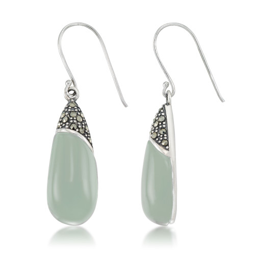 Jade Elongated Dangle Earrings