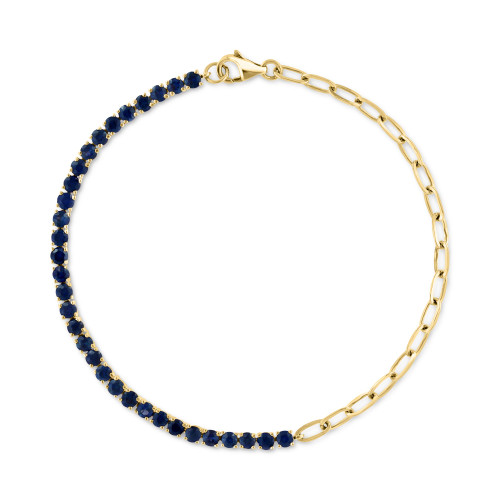 EFFY® Sapphire (2-3/4 ct. t.w.) Bracelet in 14k Yellow Gold