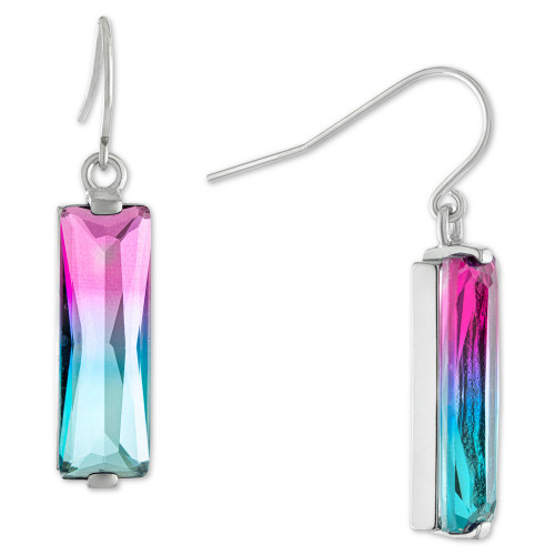 Colorful Crystal Drop Earrings in Sterling Silver, Created for Macy's