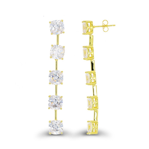 Dangling Earrings in 14K Gold Plated Sterling Silver