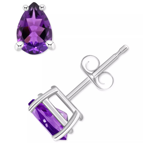 Amethyst Pear Stud Earrings (3/4 ct. t.w.) in 14k Gold