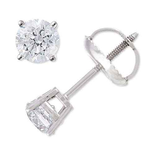 Diamond Stud Earrings (1/2 ct. t.w.) in 14k White Gold