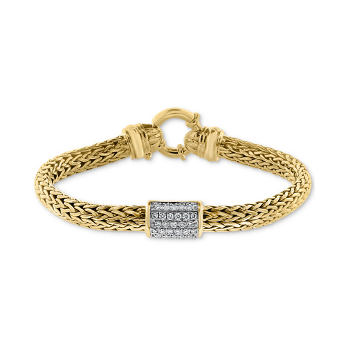 EFFY® Diamond Cluster Bracelet (3/8 ct. t.w.) in 14k Gold-Plated Sterling Silver
