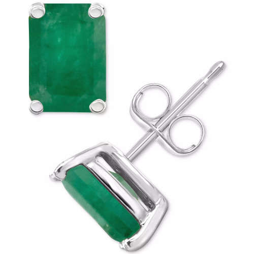 Ruby Stud Earrings (1-3/8 ct. t.w.) in 14k White Gold (Also in Emerald)