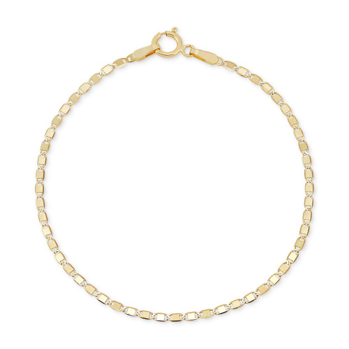 Children's Polished Valentino Link Bracelet in 14k Gold