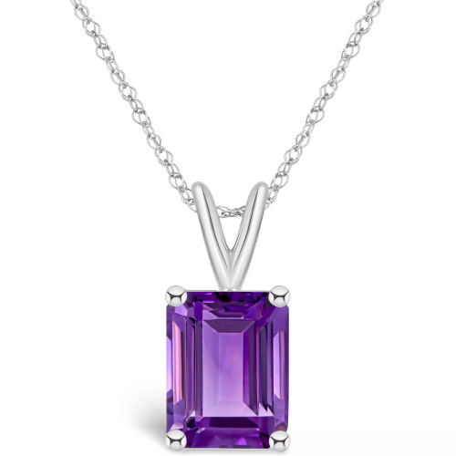 Amethyst (3-1/7 ct. t.w.) Pendant Necklace in 14K Yellow Gold or 14K White Gold