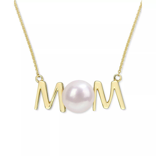 Cultured Freshwater Pearl (7mm) MOM 17" Pendant Necklace