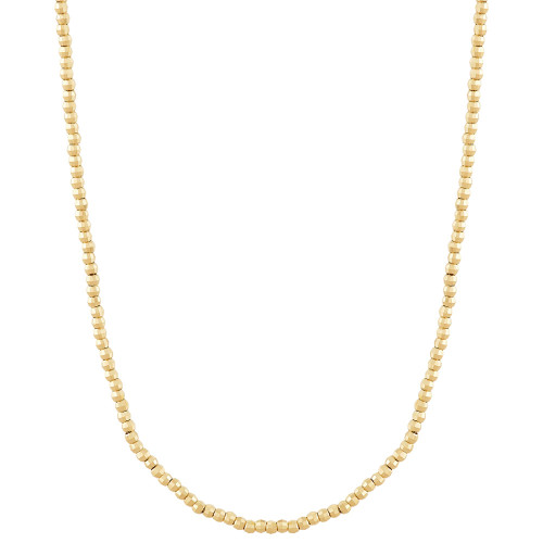 Faceted Bead 18" Collar Necklace in 10k Gold