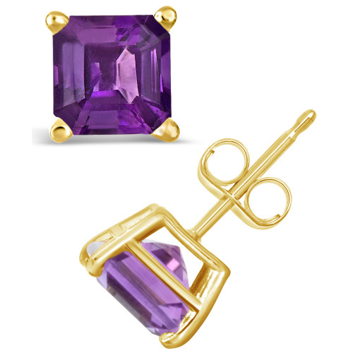 Amethyst (1-9/10 ct. t.w.) Stud Earrings in 14K Yellow Gold