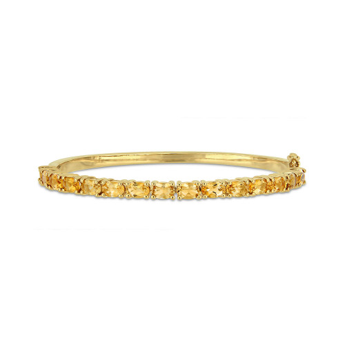 Oval-Cut Citrine (6-3/4 ct. t.w) Bangle in 18k Yellow Gold Over Sterling Silver