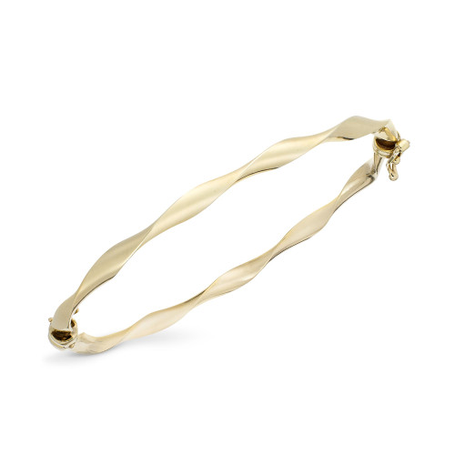 10k Gold Bracelet, Twist Bangle