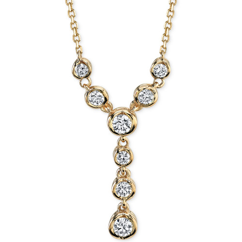 Energy Diamond Lariat Necklace (1/4 ct. t.w.) in 14k White or Yellow Gold