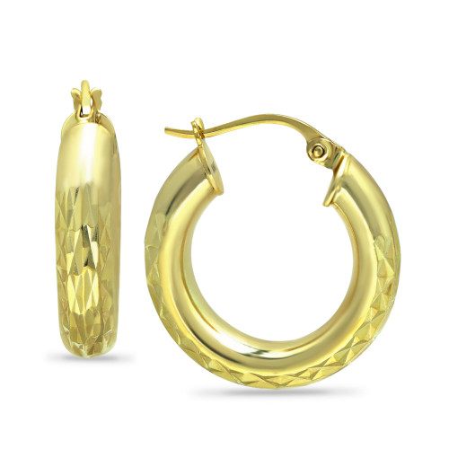 Medium Hoop Earrings in 18k Gold-Plated Sterling Silver, Created for Macy's