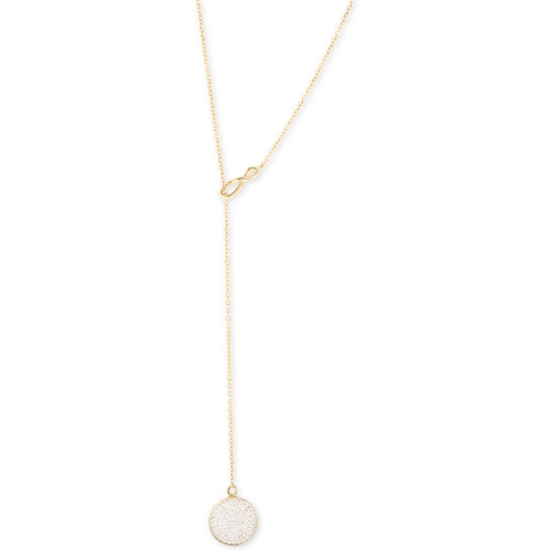 Diamond Pavé Lariat Necklace (1/5 ct. t.w.) in 10k Gold, Created for Macy's
