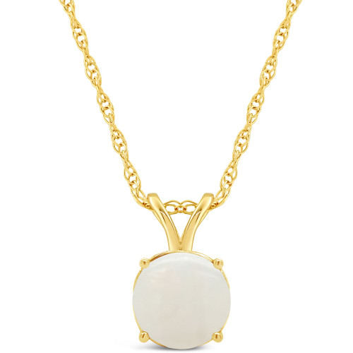 Opal (3/4 ct. t.w.) Pendant Necklace in 14K Yellow Gold