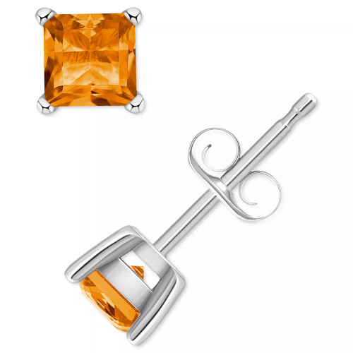 Citrine Square Stud Earrings (5/8 ct. t.w.) in 14k Gold