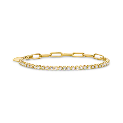 Diamond Link Bracelet (1 ct. t.w.) in 14k Gold