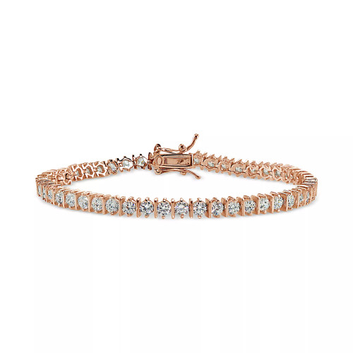 Cubic Zirconia Boxed Tennis Bracelet in 18k Rose Gold-Plated, 18k Yellow Gold-Plated Sterling Silver and Sterling Silver, Created for Macy's