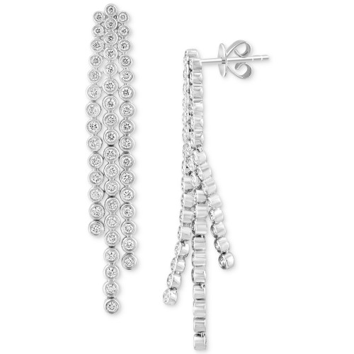 EFFY® Diamond Triple Strand Drop Earrings (1-1/4 ct. t.w.) in 14k White Gold