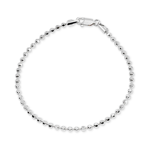 Beaded Chain Bracelet in Sterling Silver, Created for Macy's