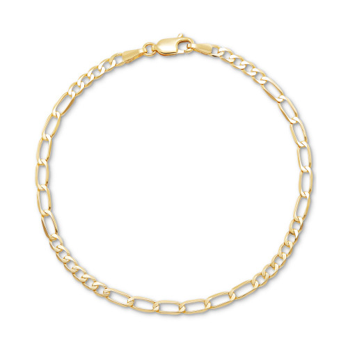 Small & Large Curb Link Bracelet in 10k Gold