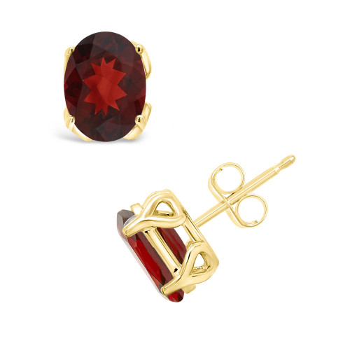 Garnet (3 ct. t.w.) Stud Earrings in 14K Yellow Gold
