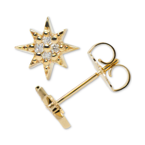 Diamond North Star Stud Earrings (1/20 ct. t.w.) in 14k Gold