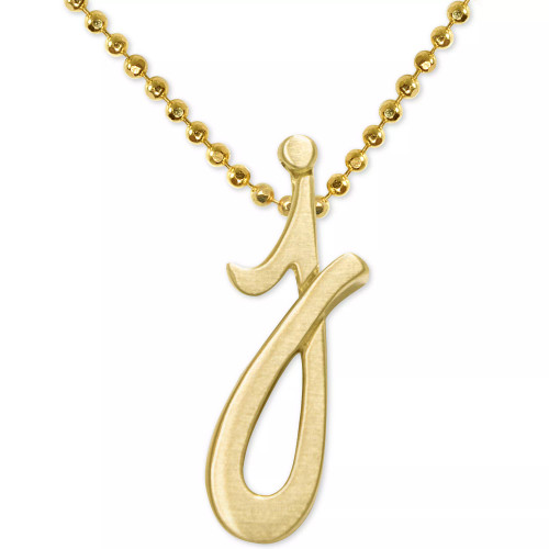 Scripted Initial 16" Pendant Necklace in 14k Gold