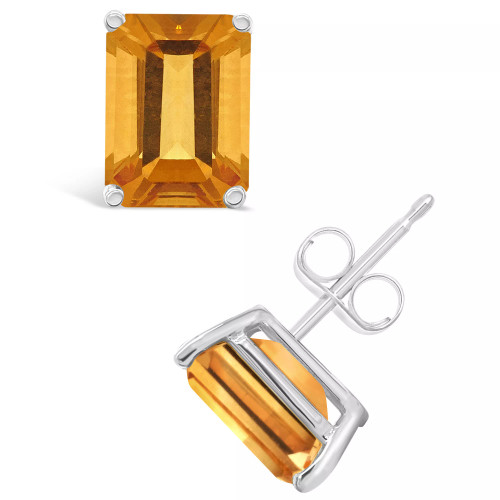 Citrine (3-1/5 ct. t.w.) Stud Earrings in 14K Yellow Gold or 14K White Gold