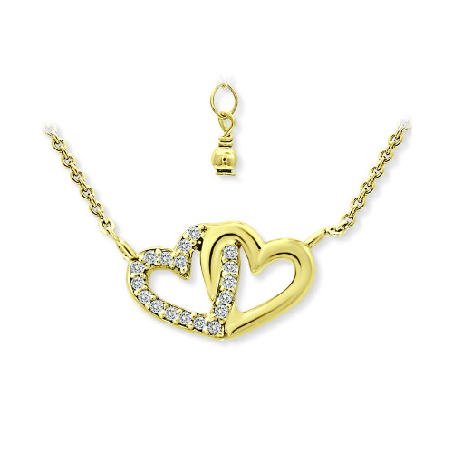 Cubic Zirconia Intertwined Hearts 16" Pendant Necklace, Created for Macy's