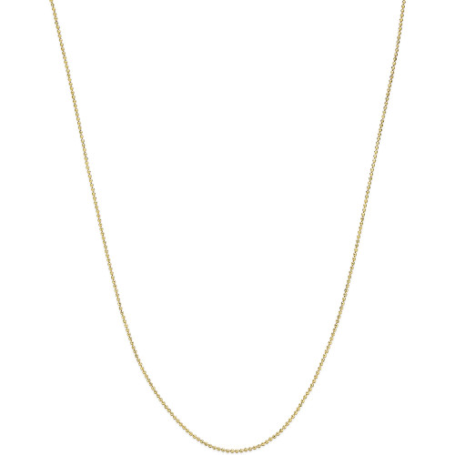 Beaded Link Necklace (3/4mm) in 14k Gold