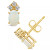 Opal (1/2 ct. t.w.) and Diamond (1/8 ct. t.w.) Stud Earrings in 14K Yellow Gold or 14K White Gold