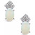 Opal (1/2 ct. t.w.) and Diamond (1/8 ct. t.w.) Stud Earrings in 14K Yellow Gold or 14K White Gold