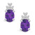 Amethyst (2-3/8 ct. t.w.) and Diamond (1/5 ct. t.w.) Stud Earrings in 14K White Gold