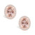 Morganite (2-1/3 ct. t.w.) and Diamond (3/8 ct. t.w.) Halo Stud Earrings in 14K Rose Gold