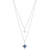 Blue Topaz Two Star 17" Layered Pendant Necklace (3/8 ct. t.w.) in Sterling Silver