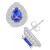 Tanzanite (1-1/3 Ct. t.w.) and Diamond (5/8 Ct. t.w.) Halo Stud Earrings