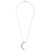 Diamond Crescent Moon Pendant Necklace (1/2 ct. t.w.) in 14k White Gold, 17" + 2" extender, Created for Macy's