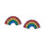Crystal Rainbow Stud Earrings in Sterling Silver