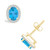 Topaz (2 ct. t.w.) and Created Sapphire (1/5 ct. t.w.) Halo Studs in 10K Yellow Gold