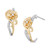 Diamond Belle Rose Drop Earrings (1/10 ct. t.w.) in Sterling Silver & 10k Gold